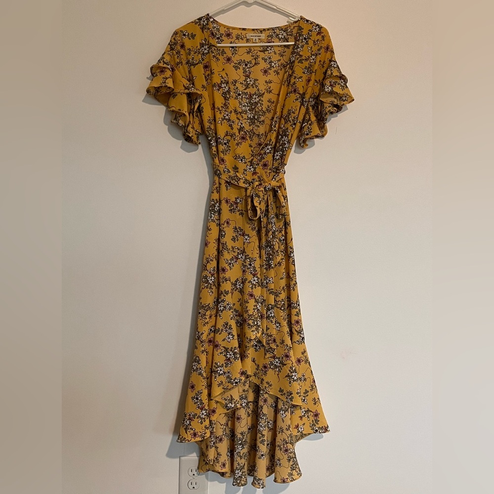 Wrap Floral Dress Tie Front